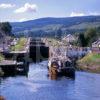 Fishing Boats Enters The Staircase At Fort Augustus