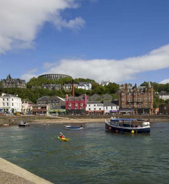 Oban Town And Tower From Morth Pier