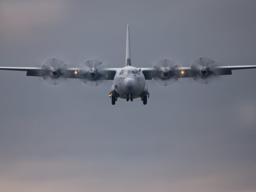 I5D3412 Hercules C130J On Approach To Oban Airport 27th April 09