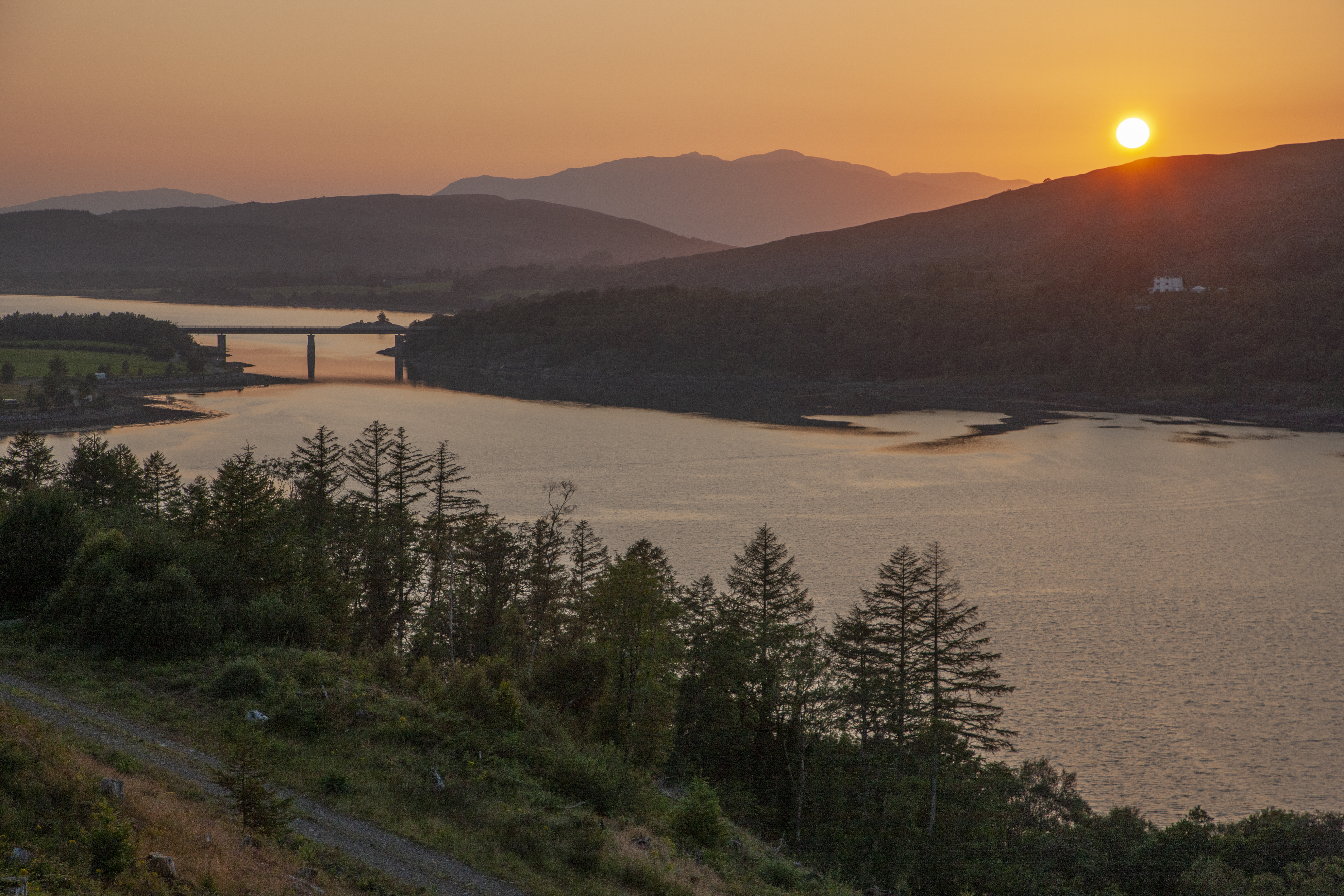 1Z6E3409 Sunset Over Creagan Bridge Aug 2020