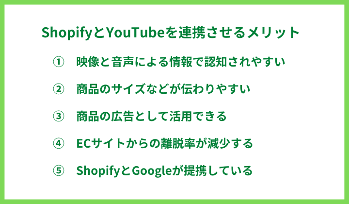 ShopifyとYouTubeを連携させるメリット