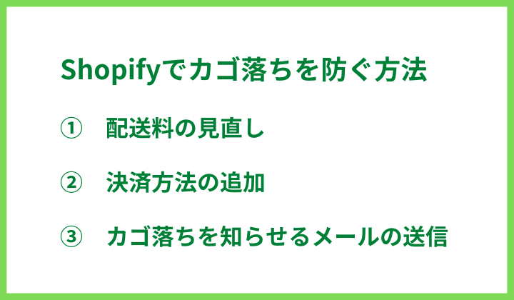 Shopifyでカゴ落ちを防ぐ方法