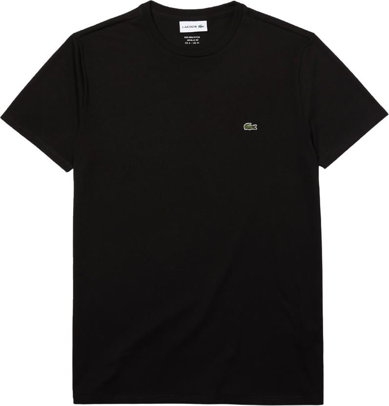 Lacoste Men’s Crew Neck Pima Cotton Jersey T-shirt Black