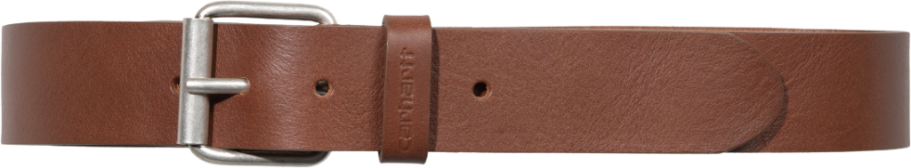 Carhartt WIP Script Belt Leather Cognac/Silver