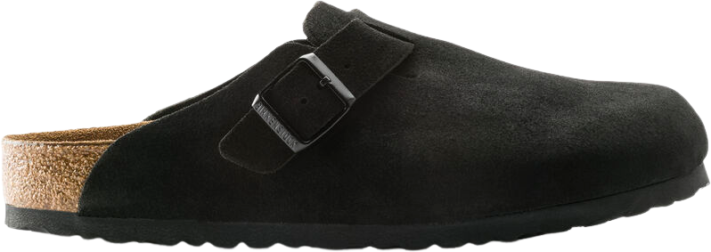 Birkenstock Boston Soft Footbed Black Suede Smal