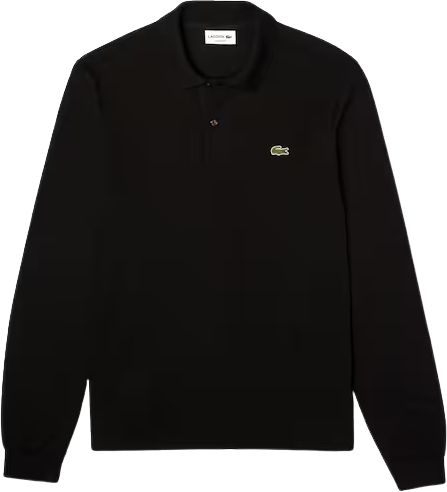 Lacoste Long-Sleeve Classic Fit L.12.12 Polo Shirt Black