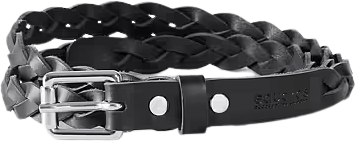 Eduards Braid Belt Long Black