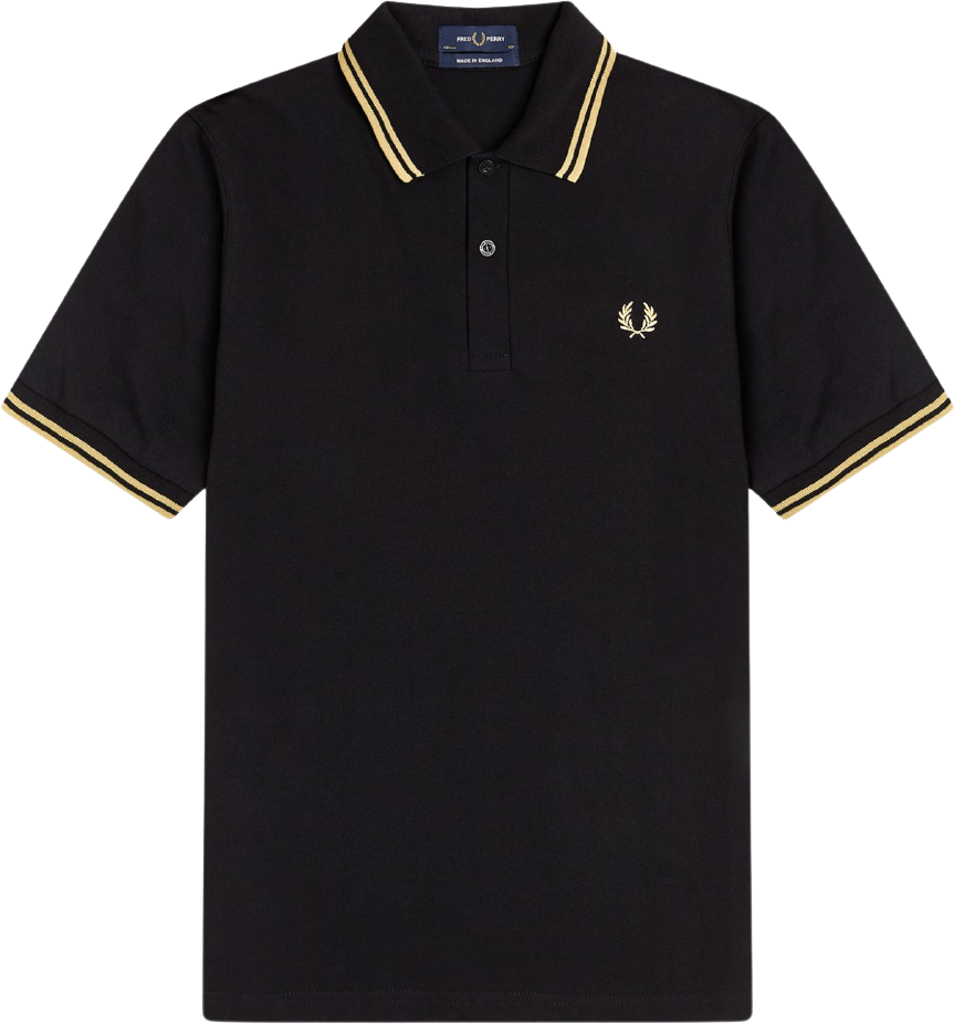 Fred Perry Twin Tipped Shirt Black/Champagne