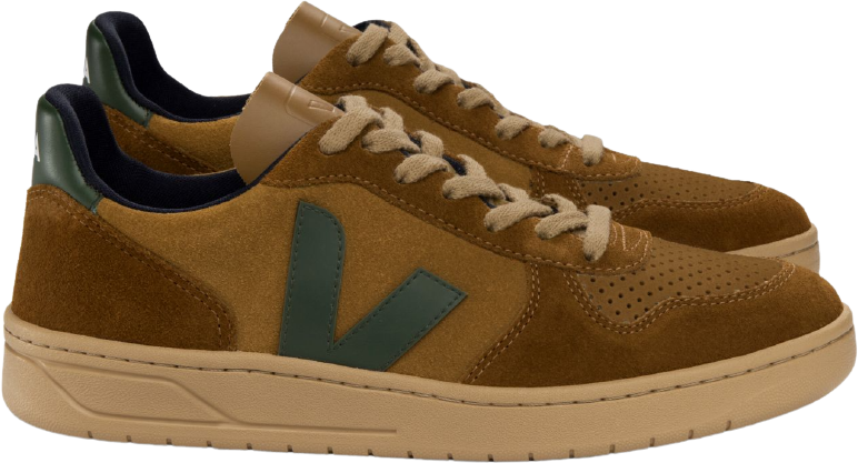 Veja V-10 Suede Camel/Cyprus/Multicolor