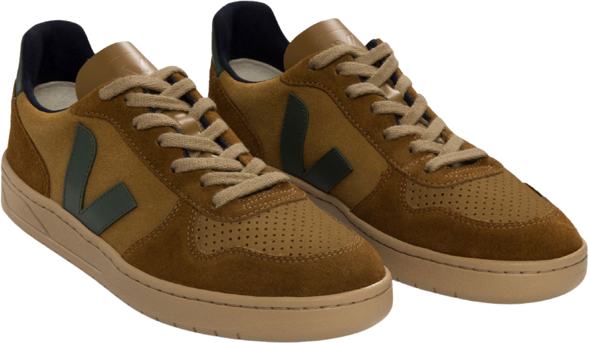 Veja V-10 Suede Camel/Cyprus/Multicolor