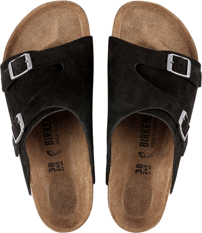 Birkenstock Zürich Suede Leather Black