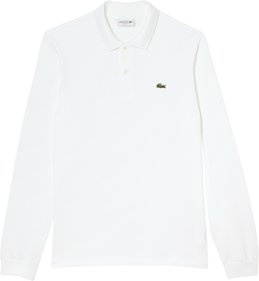 Lacoste Original L.12.12 Long Sleeve Cotton Polo Shirt White