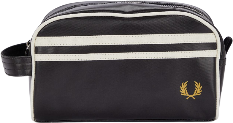 Fred Perry Coated Polyester Wash Bag Black/Ecru