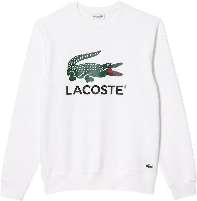 Lacoste Fleece Crewneck Sweatshirt White