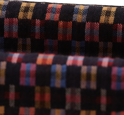 Wax London Didcot SS Shirt Mini Double Grid Navy/Multi