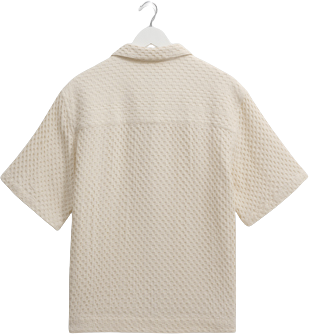 Wax London Lido SS Shirt Box Dobby Ecru