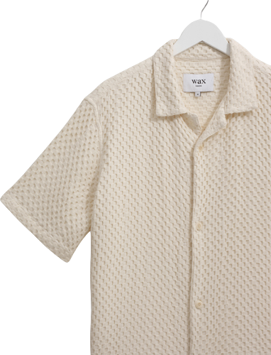 Wax London Lido SS Shirt Box Dobby Ecru