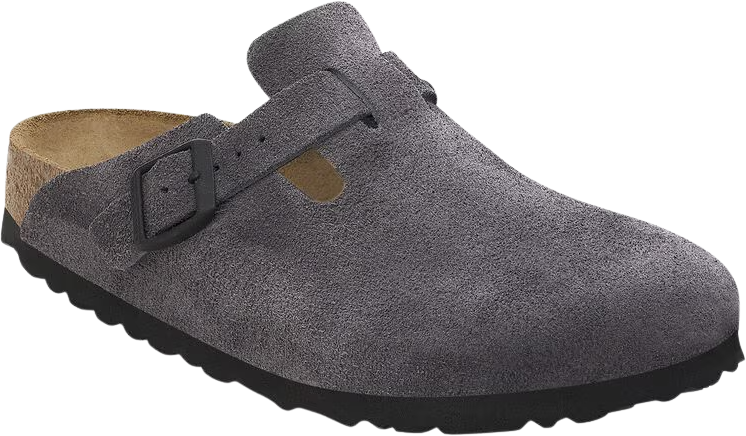 Birkenstock Boston Suede Velvet Grey Normal