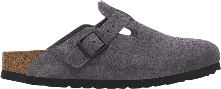 Birkenstock Boston Suede Velvet Grey Normal