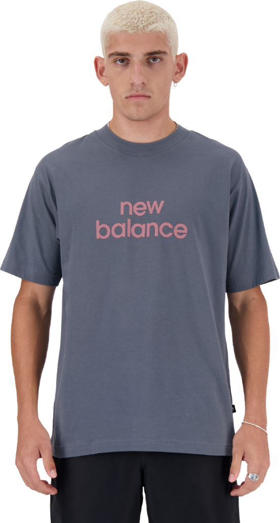 New Balance Sport Essentials Linear T-Shirt Grey Matter