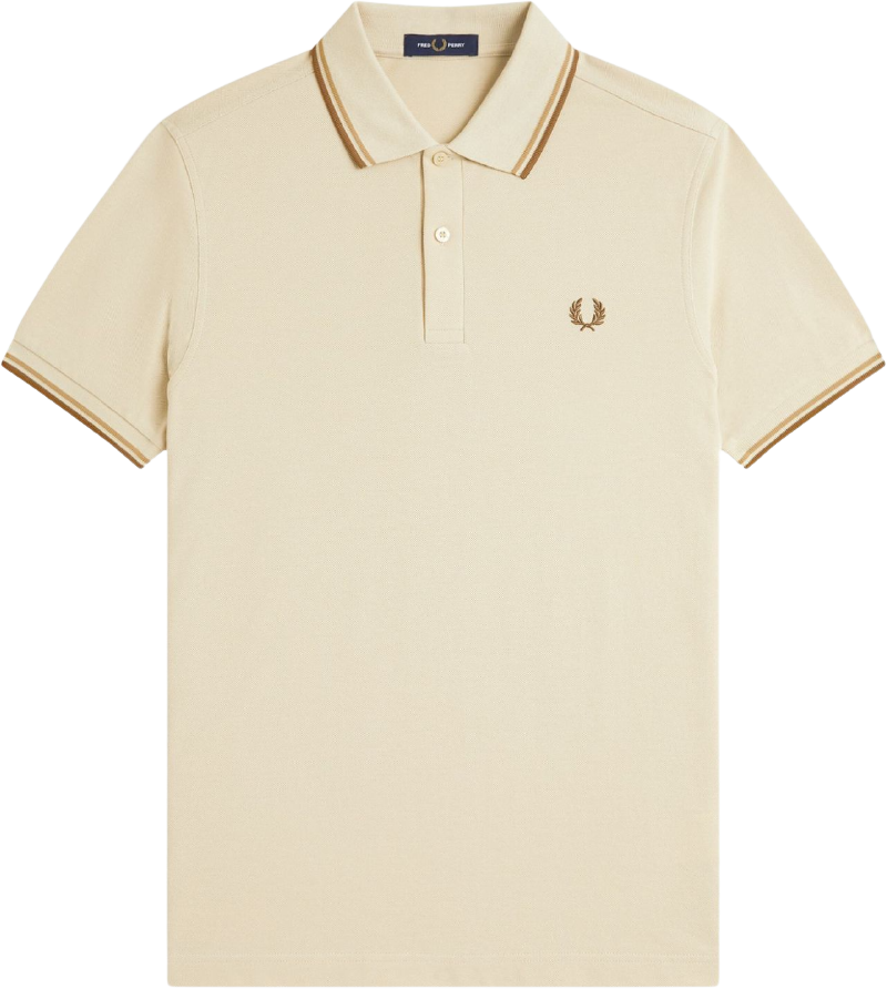 Fred Perry Twin Tipped Shirt Oatmeal/Warm Stone/Shaded Stone