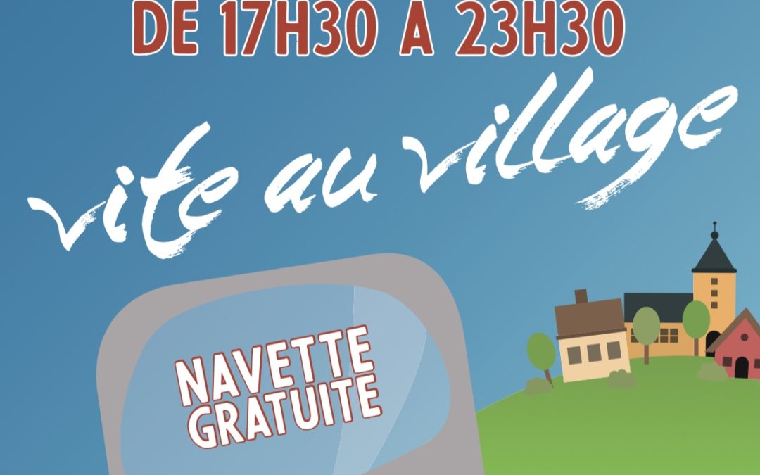 La navette « Vite au Village » de retour du 8 juillet au 25 août