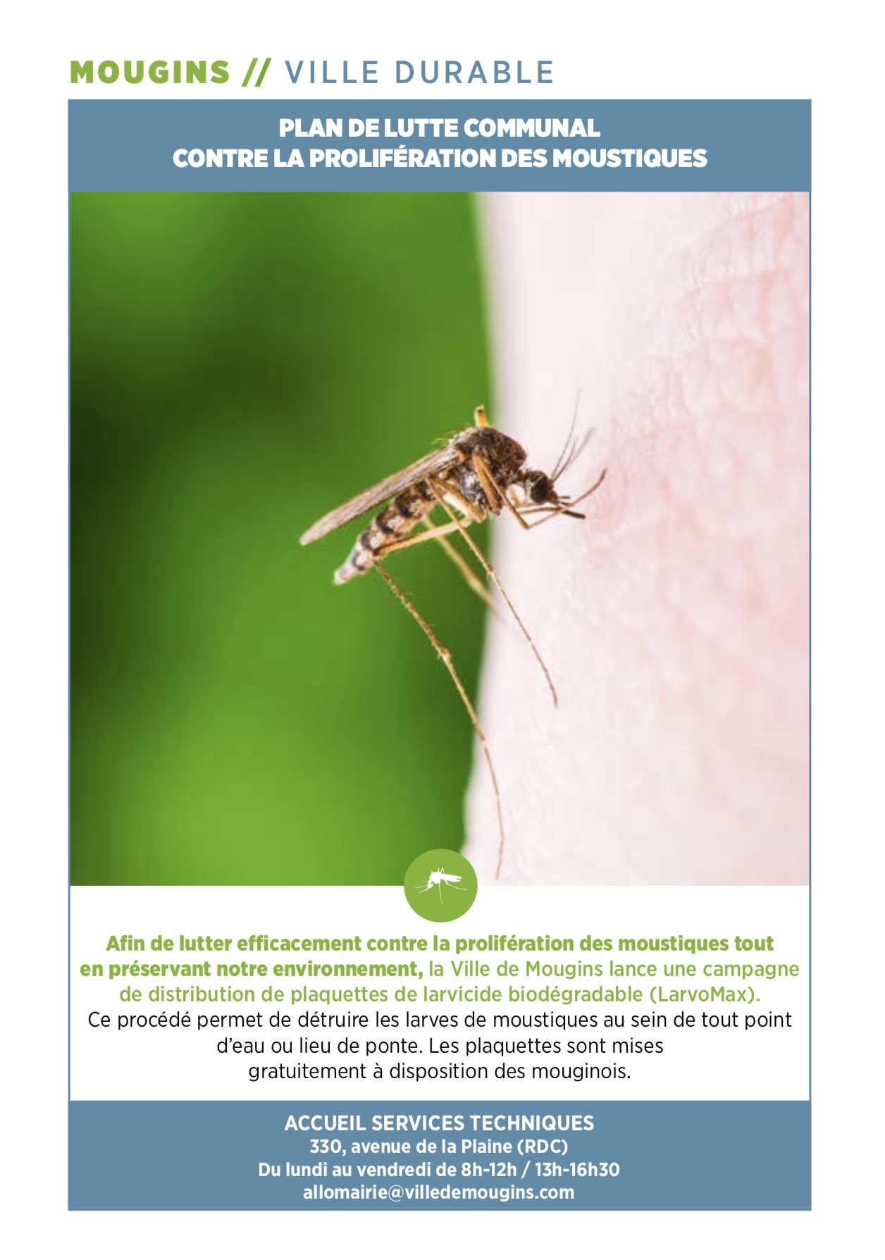 Dispositif anti-moustique : la ville de Mougins vous subventionne ! -  Mougins