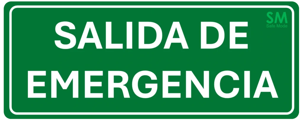 Señalización de salida de emergencia color verde