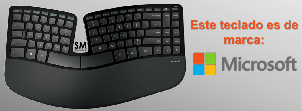 Teclado ergonómico estático con separación