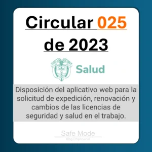 circular 25 de 2023 licencias sst