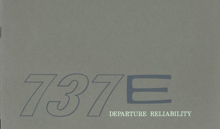 Boeing 737 Departure Reliability Brochure Oct 1965 from La Jetée Press