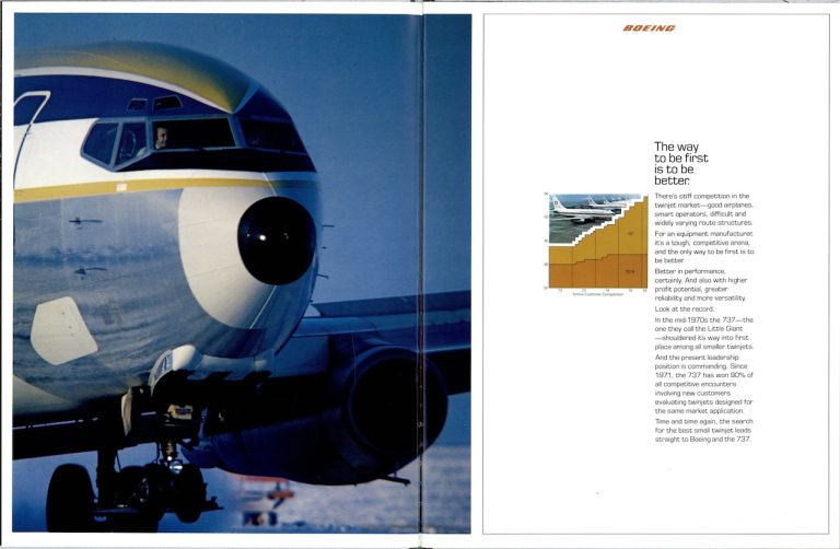 B737-700 パンフレット Boeing 737-200 General Description Brochure - 1968 - The