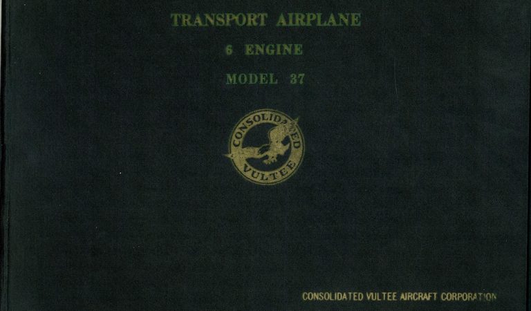 Convair Airplane 6 Engine Model 37 Brochure May 1945 from La Jetée Press Convair Airplane 6 Engine Model 37 Brochure May 1945 from La Jetée Press