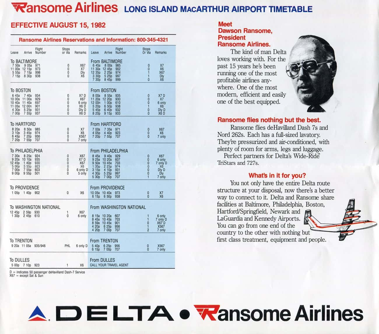 Delta Air Lines And Ransome Airlines Brochure The Airchive 20