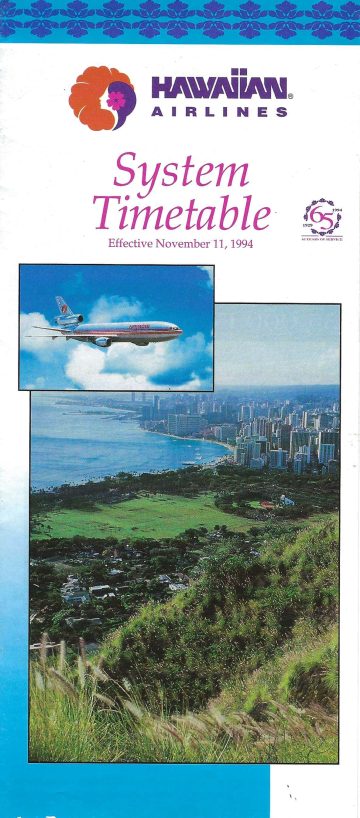 Hawaiian Airlines Timetables Routemaps The Airchive 2 0