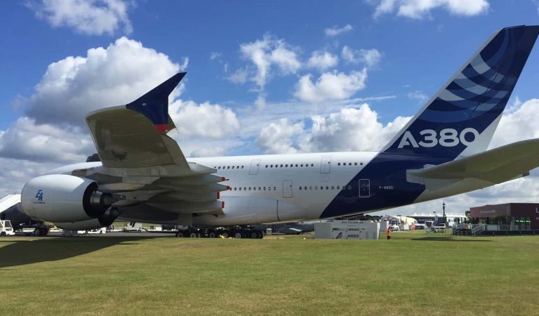 First Airbus A380 F-WWOW at Farnborough 2017 – Inside Access