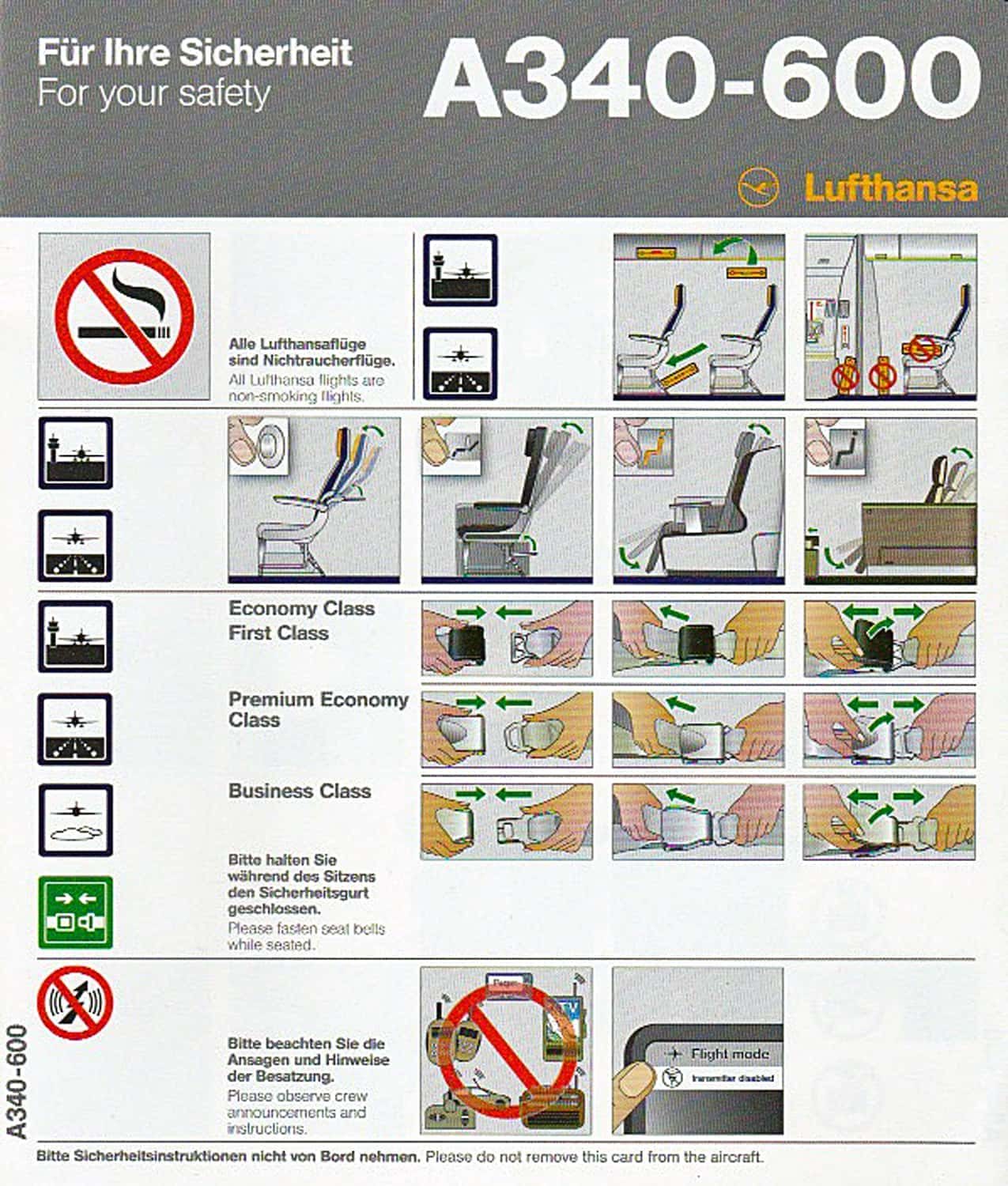 Safety Card a380.