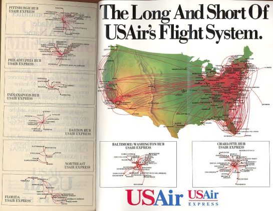 US Airways and USAir and Allegheny Timetables and Route Maps - The ...