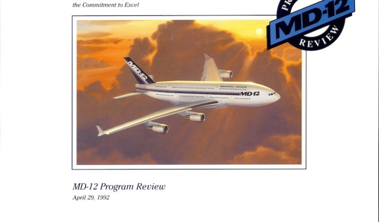McDonnell Douglas MD-12 Program Review Brochure Apr 1992 from La Jetée Press ﻿