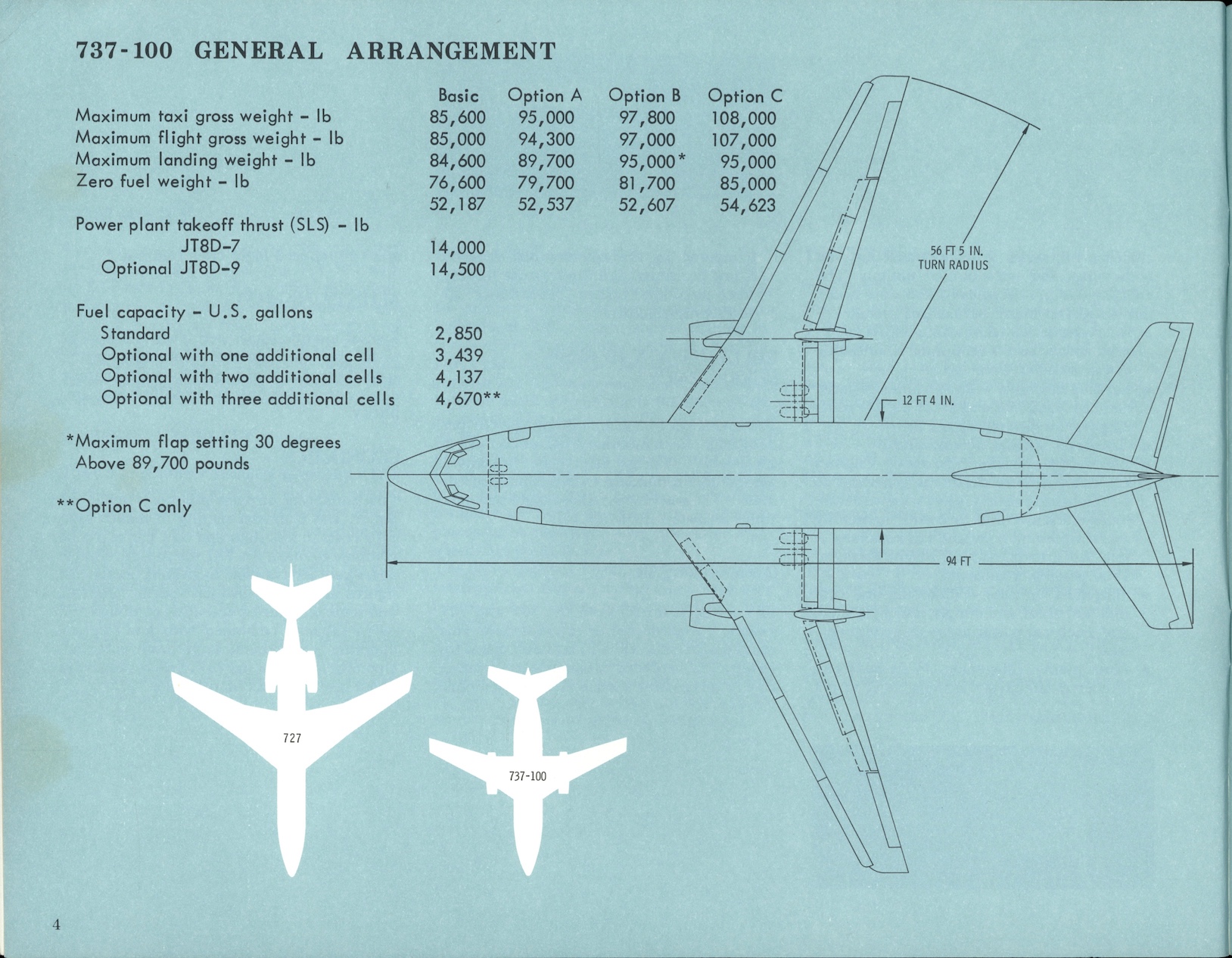 Boeing 737-100 General Description Brochure June 1966﻿ from