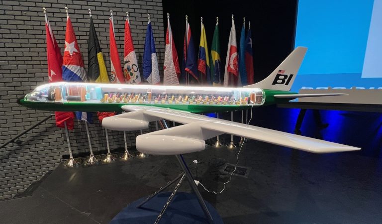 Braniff International Douglas DC-8-31 Restored Cutaway Model Unveiled at Braniff Conference – Dallas, TX – September 2025