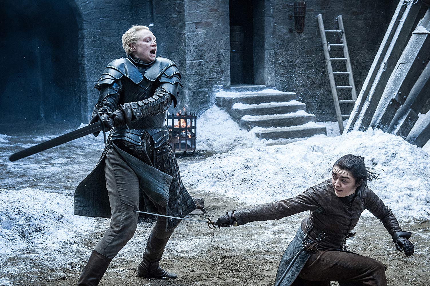 brienne of tarth duels with arya stark