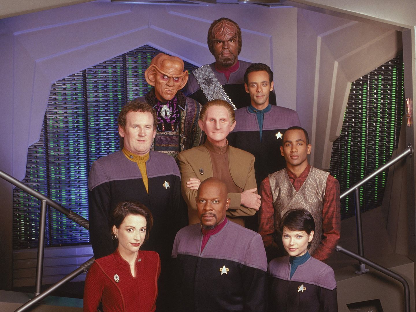 The crew of Star Trek: Deep Space Nine.