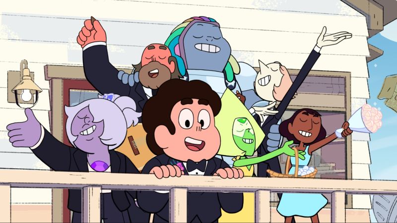 Steven Universe, Episode Reunited, The gang is ready for the wedding.