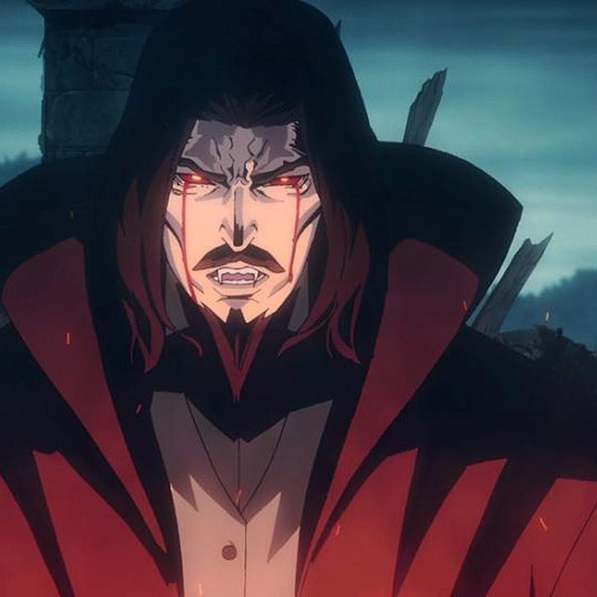 The star of Castlevania, Vlad Dracula Tepes cries very hard over his wife