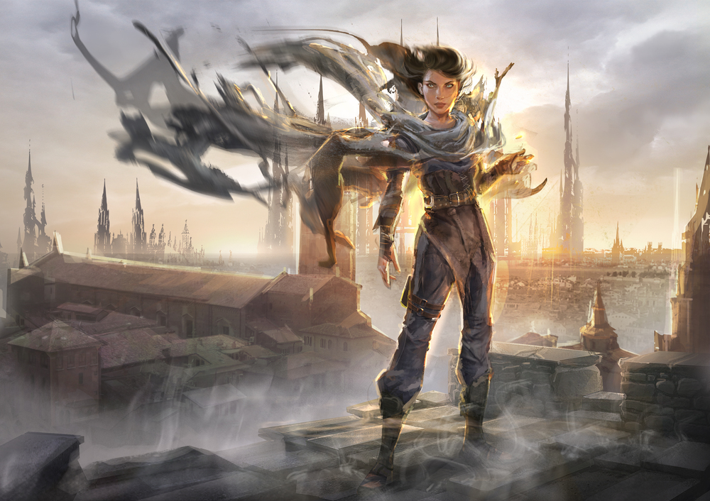 Vin from Sanderson's Mistborn. Artist: Alex Allen