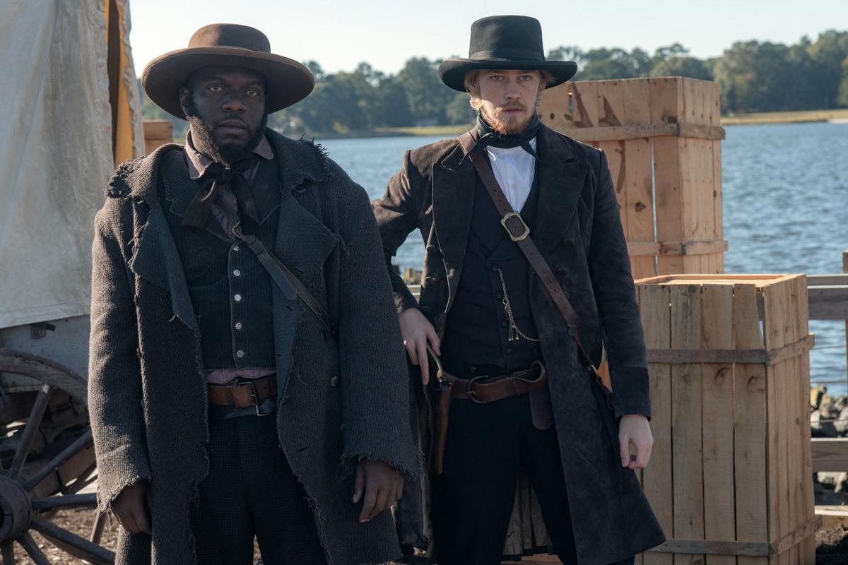 Gideon Brodess and a colored slave hunter by the docks in Pennsylvania.
