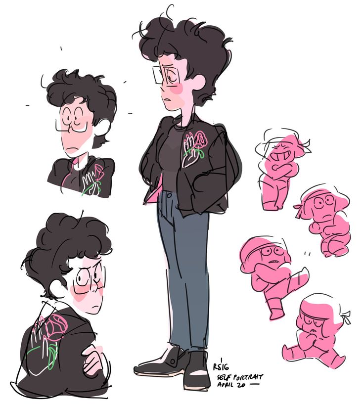 Rebecca Sugar's self portrait - showcasing her art style.