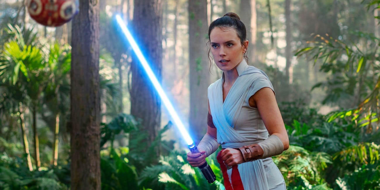 Rey in The Rise of Skywalker, 2019.