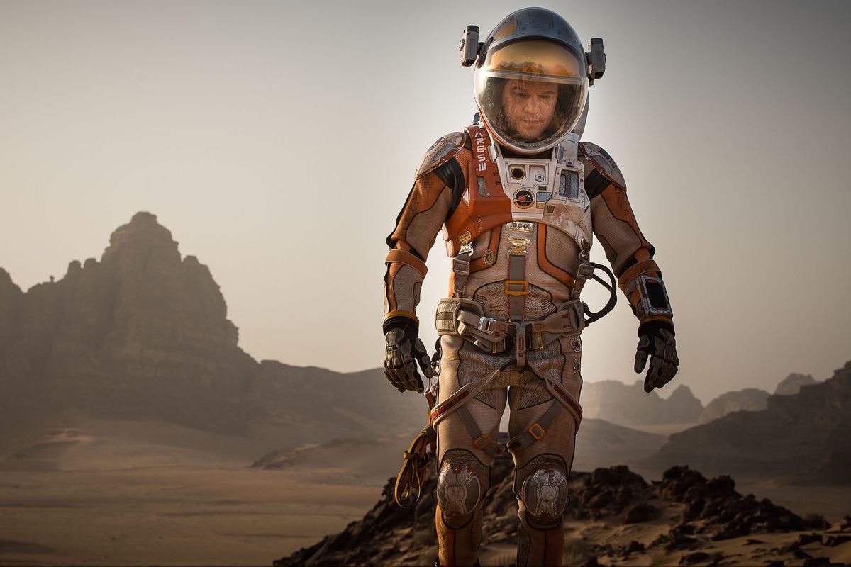 Astronaut Mark Watney on Mars.